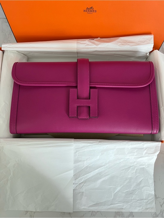 Hermes Handbags - Hermes Jige Elan 29 Clutch In Rose Pourpre Swift Leather